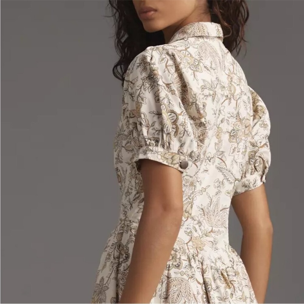 NWT! Anthropologie Pilcro Short-Sleeve Denim Midi Shirt Dress - US 8⚽️ - Picture 8 of 13